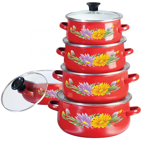 Picture of Kinghoff KB7170/3710  5 pcs. pan sets with colored body