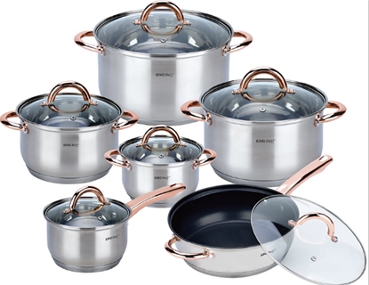 Picture of KINGHoff rose gold cookware set, 12 pieces, KH 1765