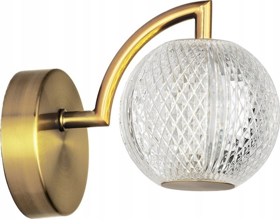 Изображение Kinkiet Light Prestige Light Prestige Diamond LP-2202/1W GD kinkiet lampa cienna modern kula ball 1x5W LED 3000/4000/6000K CCT zoty/transparentny