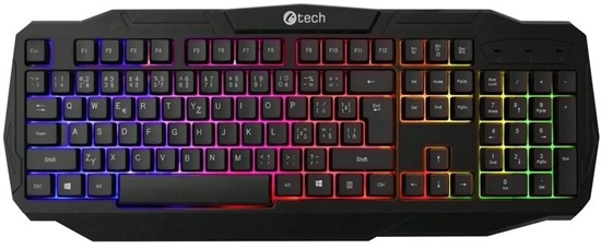Изображение Klawiatura C-Tech C-TECH klawiatura Arcus (GKB-15), casual gaming, CZ/SK, tczowe podwietlenie, USB