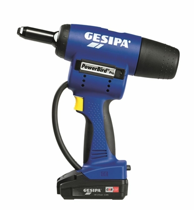 Изображение Kniedējamā ierīce (darbināma ar akumulatoru) Gesipa PowerBird PRO CAS; 18 V; 1x2,0 Ah akum.