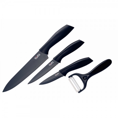 Picture of Knife Set Oliver Voltz 5V51633B4G, 3 pcs + Peeler, Black, in Box