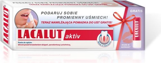 Изображение Lacalut  Lacalut Pasta do zbów Activ paradontoza 75ml + pomadka ochronna