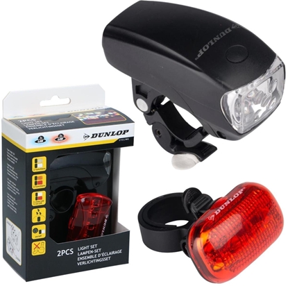 Picture of Latarka Dunlop ZESTAW LAMP ROWEROWYCH LED PRZÓD TY DUNLOP