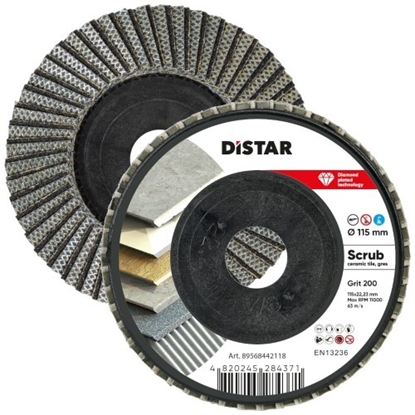 Изображение Lāpstveida slīpēšanas disks DISTAR 89568442118; 115 mm; 22,23 mm; P200