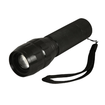 Picture of LED aluminum flashlight, 3 watt, black, 3 light modes, 4002711, Heitech