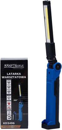 Picture of LED darbnīcas akumulatora lukturis 2500mAh 200/400/800 lm | COB + LED | USB-C | magnēts | KD3496
