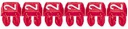 Изображение Legrand Oznacznik cyfry /2/ CAB3 0/5-1,5 czerwony 1200szt. (038212)