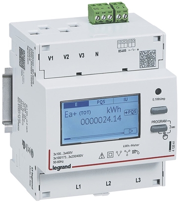 Изображение Licznik energii pomiar przez przekadniki CT 3-f 5A z wyjciem RS485 2 taryfy 412043