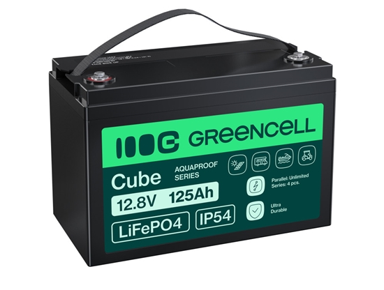 Изображение LiFePO4 akumulators 125Ah 12.8V 1600Wh, litija dzelzs fosfāts, ūdensizturīgs | Green Cell