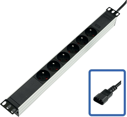 Attēls no Listwa zasilajca Lanview POWER STRIP 19" - 6 WAY -