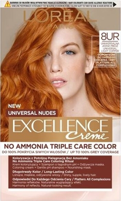 Picture of LOreal Paris L'OREAL_Universal Nudes Excellence Creme trwaa farba do wosów 8UR Jasna Mied