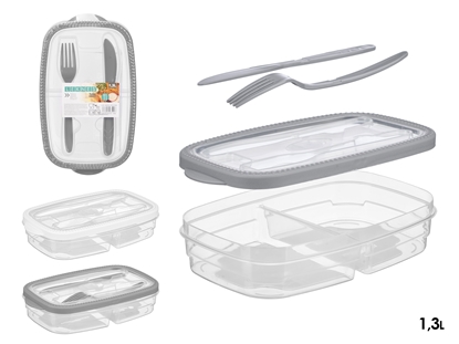 Picture of Lunch box, 2 colours, 5.5×26×16 cm, 93500, Leknes