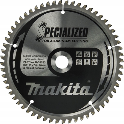 Attēls no Makita Pila tarczowa widiowa 190x20 60z SPECJALIZED Makita B-33283