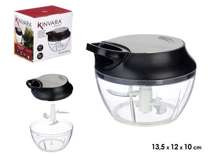 Attēls no Manual chopper, steel cover, 3 blades, 10×13.5×12 cm, 86986, Kinvara