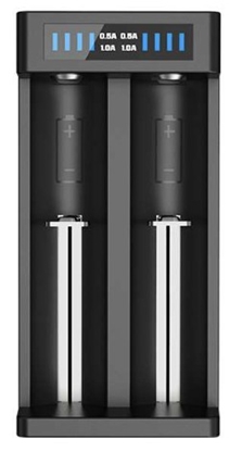 Attēls no MC2 Plus lādētājs Li-ion (18650, 21700, 26650, 20700, 14500, 16340, 18350, 18500, 10440)