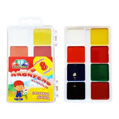 Изображение Medus akvareļkrāsas 8 krāsas UA Gamma