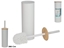 Изображение Metal And Bamboo Brush Holder, 9.50 x 9.50 x 38.00, BATH&GO