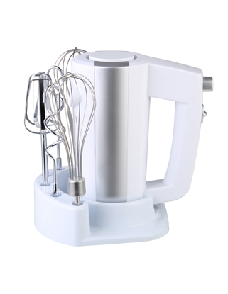 Picture of Mixer Rosberg R51110KB, 300W, 5 speeds, With stand and accessories,  White/silver