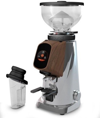 Attēls no Mynek do kawy Jam Fiorenzato AllGround Kaffeem?hle Chrom Matt Eichenholz 230V EU Dark-T Titan