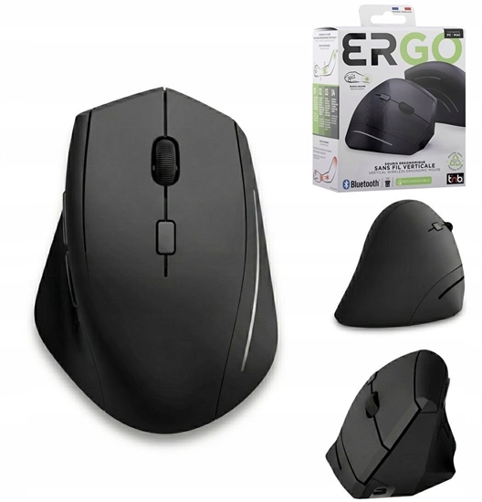 Picture of Mysz TnB Myszka Pionowa T"nb Bezprzewodowa Ergonomiczna Bluetooth I USB-A Akumulator / Ergo / Mwergovbtr Czarny