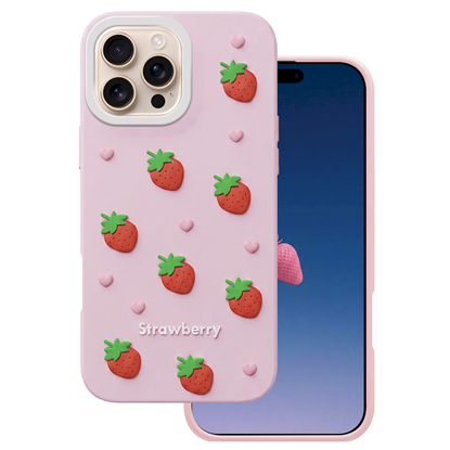 Picture of Mocco Strawberry Back Case for Apple iPhone 16 Pro