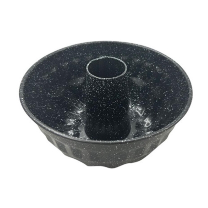 Изображение Mold, metal, round with hole, non-stick coating, black, diameter 22 cm, Klausberg, KB 7839