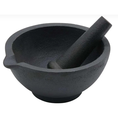 Picture of Mortar and pestle, stone, set of 2 elements, ø13x6,5cm Kinghoff.