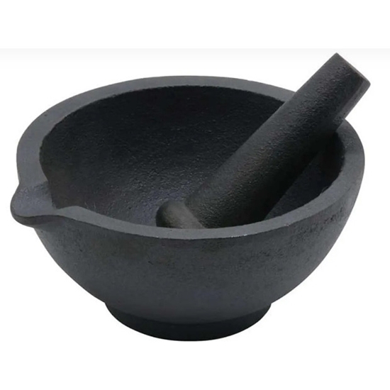 Picture of Mortar and pestle, stone, set of 2 elements, ø13x6,5cm Kinghoff.