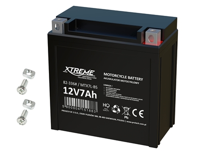 Picture of Motocikla akumulators 12 V 7 Ah | bezapkopes | 111 x 68 x 130 mm | XTREME
