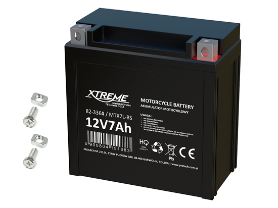 Picture of Motocikla akumulators 12 V 7 Ah | bezapkopes | 111 x 68 x 130 mm | XTREME