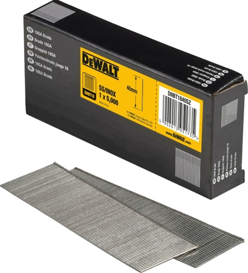 Изображение Naglas DeWalt DNBT1840SZ; 0°; 1,25x40 mm; 5000 gab.