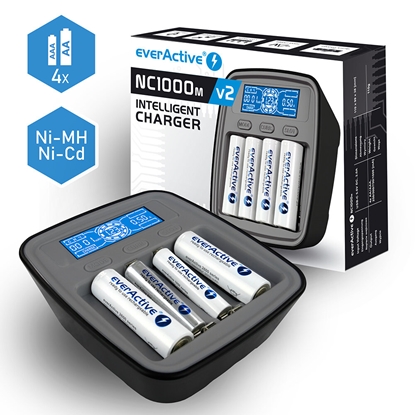 Attēls no NC-1000M v2 viedais USB-C lādētājs Ni-MH (AA, AAA), ietilpības mērīšana, atjaunošana