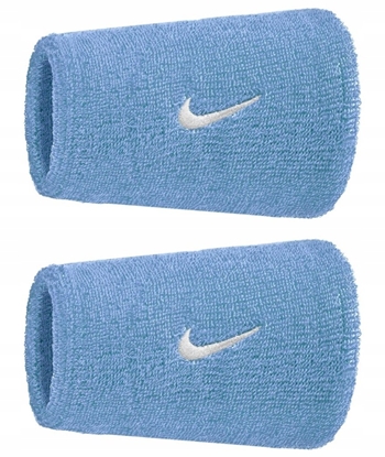 Picture of Nike Frotka Swoosh Classic Doublewide Wristbands 2 szt. niebieskie