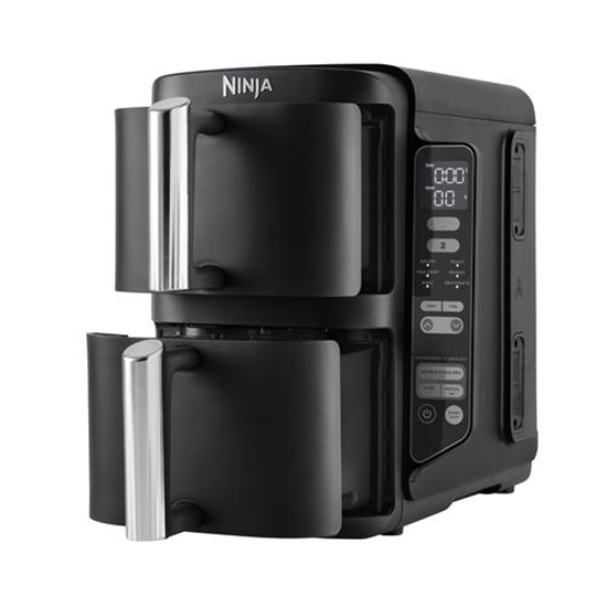 Изображение Ninja SL300EU fryer Double 7.6 L Stand-alone 2470 W Low fat fryer Black (Atv. iepak.)
