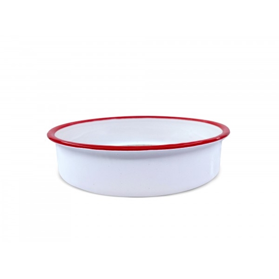 Picture of Oliver Voltz 5V1222KR36 Round Enamel Baking form, 36×6.0 cm, White