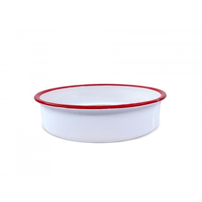 Picture of Oliver Voltz OV51222KR40 Round Enamel Baking Tray, 40×6.0 cm, White