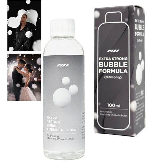 Изображение P.M.I Pyn Do Generatora Dymu Dymiarki Pmi Baki Mydlane Bubble + Dym 100ml / Extra Strong Bubble Formula Refill Only 100 Ml