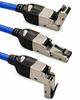Изображение Pagriežams RJ45 ekranēts modulārs universāls spraudnis | CAT6A/CAT5 | Bezinstrumenta montāžai