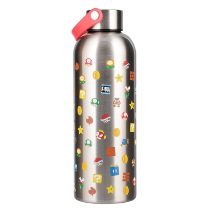 Attēls no Paladone Super Mario Metal Water Bottle whit Carry Loop