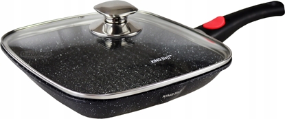 Picture of Pan with lid, aluminum, black, 24x24x4.5cm Kinghoff KH 1510