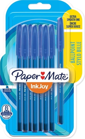 Изображение Paper Mate PAPER MATE Kugelschreiber InkJoy 100 Kappe  8St. M Blau