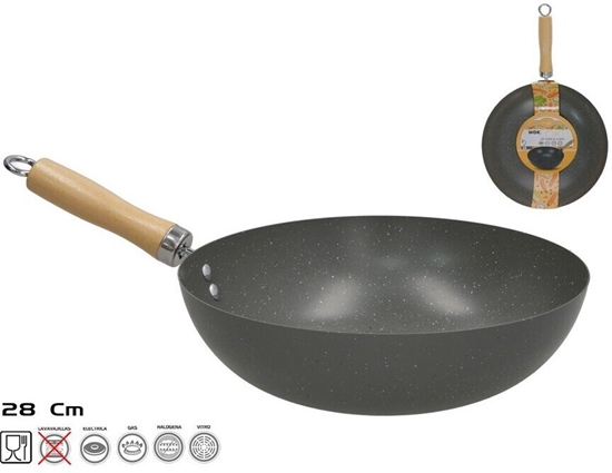 Picture of Patelnia Maku Patelnia z uchwytami z drewna 28 cm 8 x 45 x 28 cm KITCHEN&GO 8445393543369