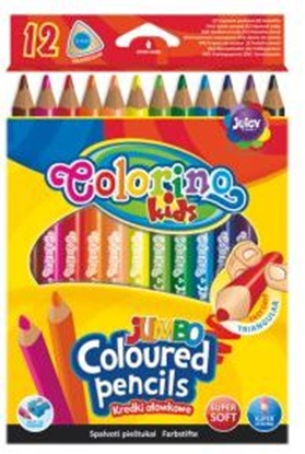 Picture of Patio Kredki owkowe trjkÄtne 12 kolorw Jumbo Colorino