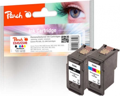 Изображение Peach 319023 tintes kārtridžs Saderība Melns, Tirkīzzils, Fuksīns, Dzeltens