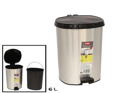 Attēls no Pedal Bin 6 L, 23x21x25.5 cm, OZER