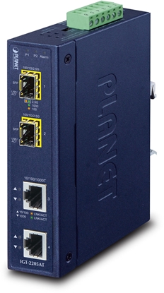 Attēls no Konwerter wiatowodowy Planet PLANET IP30 2x GE to 2-Port SFP Media Converter  IGT-2205AT
