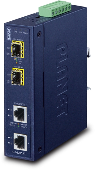 Picture of Konwerter wiatowodowy Planet PLANET IP30 2x GE to 2-Port SFP Media Converter  IGT-2205AT
