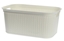 Изображение Plastic Basket with Knit Design, 27 L, 22764 W, White, 50.5 x 33.5 x 23.5, ALSEA