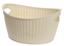 Attēls no Plastic Basket with Knit Design, 9 L, 22814, Cream, 35 x 28.5 x 18.5, ALSEA